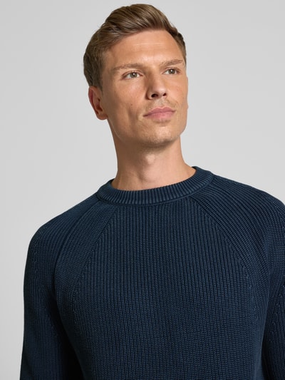 Drykorn Gebreide pullover met ronde hals Donkerblauw - 3