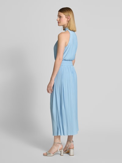 Samsøe Samsøe Midikleid mit Stehkragen und elastischem Taillenband Modell 'UMA' Hellblau 5