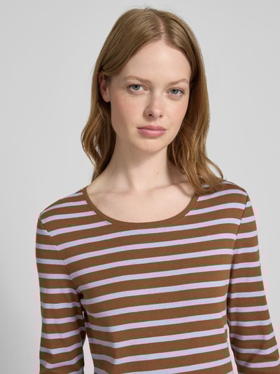 Christian Berg Woman Longsleeve mit Rundhalsausschnitt Cognac 3