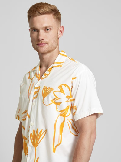 Jack & Jones Premium Regular fit vrijetijdsoverhemd met 1/2-mouwen, model 'BLAPALMA' Offwhite - 3