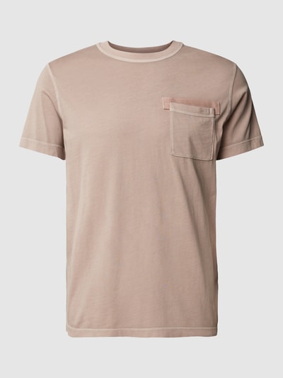 JOOP! Jeans T-shirt met opgestikte borstzak, model 'Caspar' Taupe gemêleerd - 2