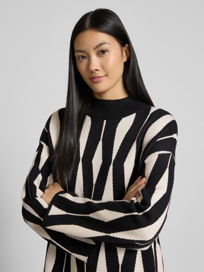 B.Young Knielanges Strickkleid mit Stehkragen Modell 'Otari' Black 3