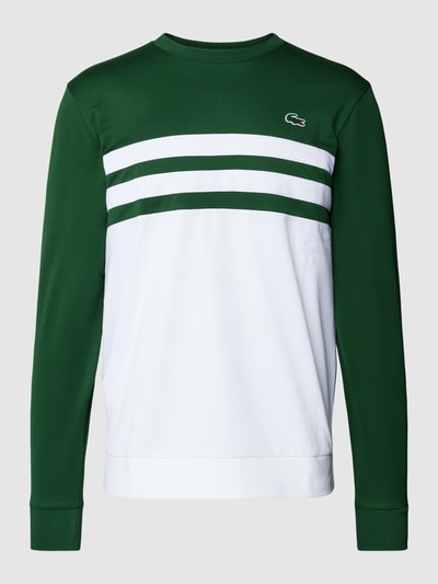 Lacoste Sweatshirt in Two-Tone-Machart Gruen 1