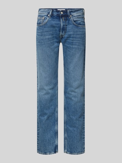 Replay Straight Fit Jeans im 5-Pocket-Design Modell 'Grover' Jeansblau 2