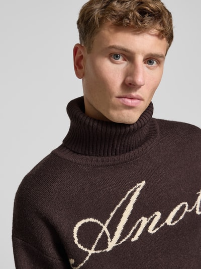 ANOTHER COTTON LAB Strickpullover mit Rollkragen Mittelbraun 3