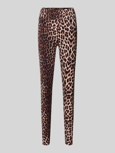 OH APRIL Leggings im Allover-Look Modell 'Rita' Mittelbraun 2
