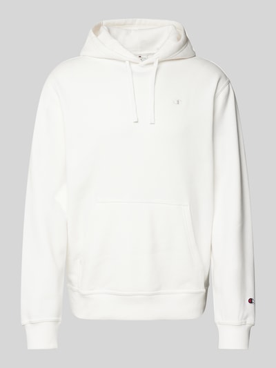 CHAMPION Hoodie mit Label-Stitching Offwhite 1