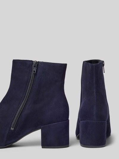 Productfoto, Stiefeletten aus echt leer met ritssluiting van Högl, donkerblauw, afgeronde pasvorm, gladde zool, hakhoogte 6 cm, schachthoogte 12 cm, schachtbreedte 12 cm