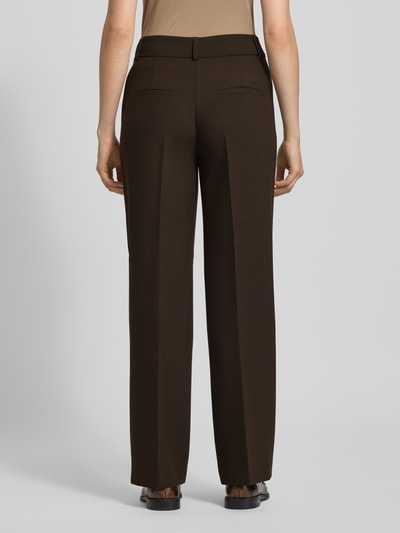 Selected Femme Wijde broek met viscose, model 'RITA' Donkerbruin - 5