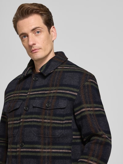 SELECTED HOMME Regular fit jack met wol, model 'MITCH' Marineblauw - 3