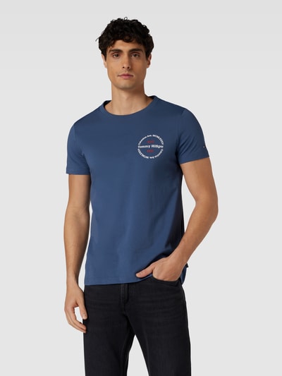 Tommy Hilfiger Slim Fit T-Shirt mit Rundhalsausschnitt Rauchblau 4