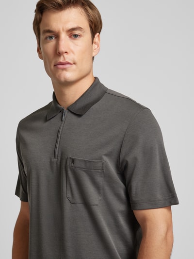 RAGMAN Regular fit poloshirt met borstzak Antraciet - 3