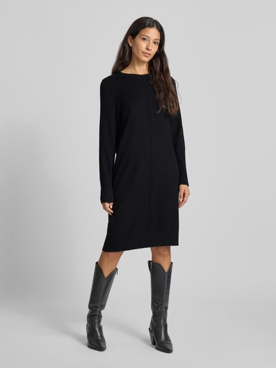 Christian Berg Woman Sukienka z dzianiny o długości do kolan z okrągłym dekoltem Czarny 1
