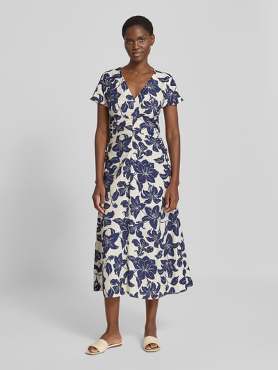 MANGO Midikleid aus Viskose-Mix Modell 'Jamie' Marine 4