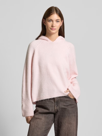 Gina Tricot Strickpullover mit Kapuze und Alpaka-Anteil Rosa 4