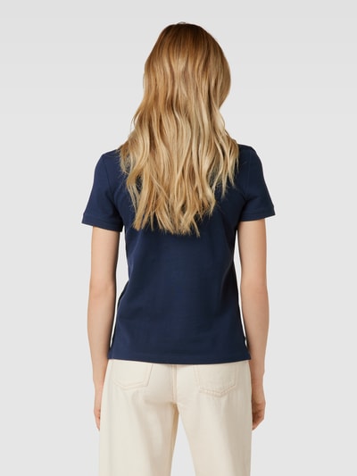 Esprit Poloshirt in effen design Marineblauw - 5