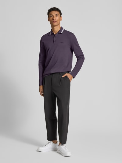 BOSS Green Koszulka polo o kroju Regular Fit z czystej bawełny Jasnośliwkowy 1