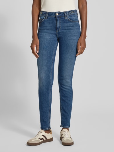 Liu Jo White Skinny fit jeans in 5-pocketmodel, model 'DIVINE' Donkerblauw - 4