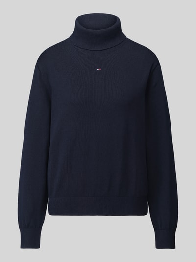 Tommy Jeans Regular Fit Rollkragenpullover aus reiner Baumwolle Marine 2