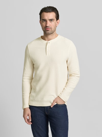 MCNEAL Regular Fit Longsleeve mit Knopfleiste Ecru 4