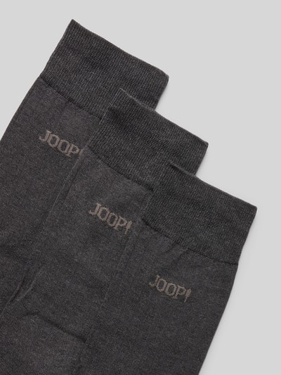 JOOP! Collection Sokken met labelprint in een set van 3 paar Antraciet gemêleerd - 2