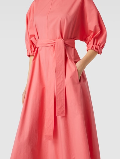 Luisa Cerano Midikleid mit Bindegürtel Lachs 3