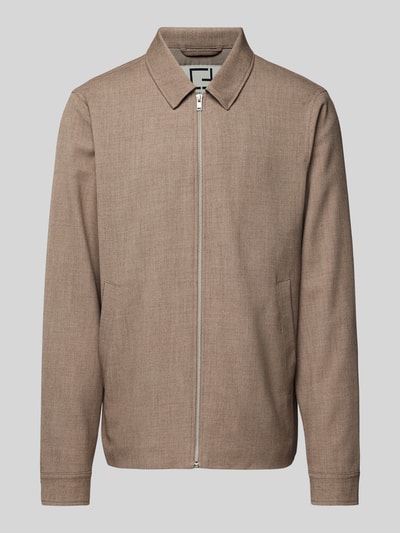 Casual Friday Hemdjacke aus Viskose mit Kentkragen Modell 'Charles' Camel Melange 2