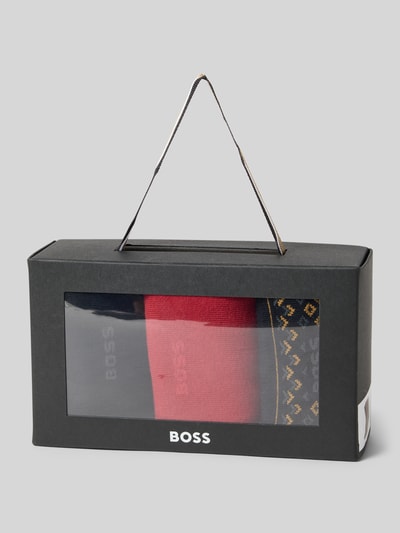 BOSS Socken Geschenkset aus Baumwoll-Mix Modell 'WINTER' Bordeaux 3