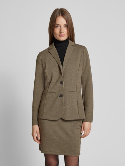 Tom Tailor Getailleerde blazer van jacquard met 2-knoopssluiting  Beige - 4