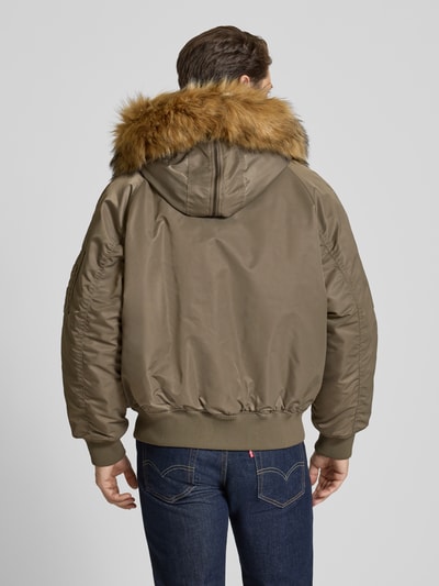 HUGO Comfort Fit Funktionsjacke im Bomber-Style Modell 'BRAKO2541' Mittelgrau 5