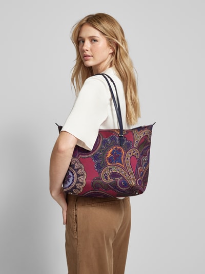 Lauren Ralph Lauren Tote bag met paisleymotief, model 'KEATON' Donkerblauw - 1