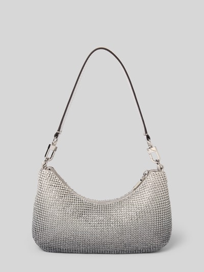 Guess Handtasche mit Strasssteinbesatz Modell 'ZALINA' Silber 4