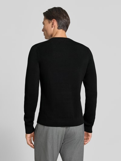MCNEAL Regular Fit Strickpullover aus Baumwoll-Mix Black 5