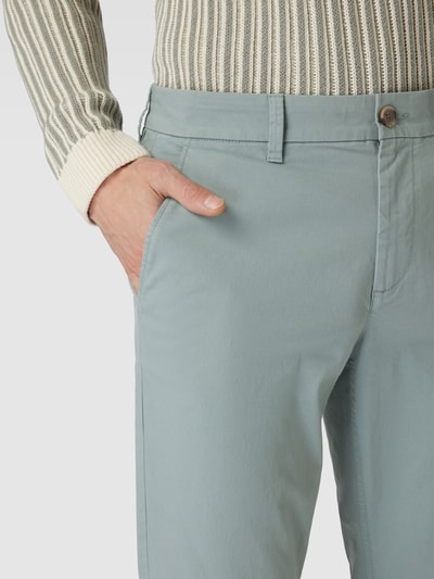 Tom Tailor Regular fit chino met paspelzakken Lichtgroen - 3