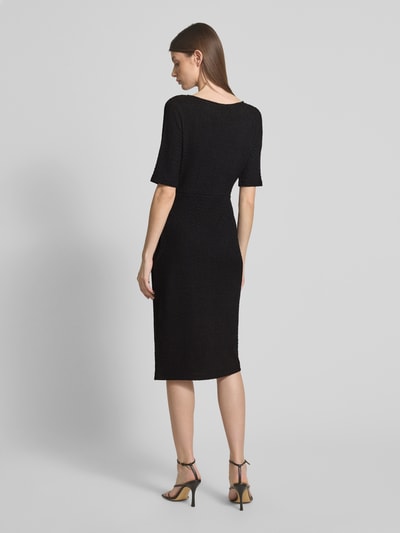 s.Oliver BLACK LABEL Sukienka etui o kroju slim fit z wiązanym detalem Czarny 5