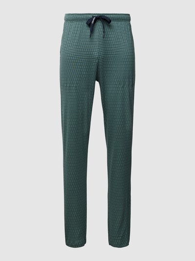 Calida Spodnie od piżamy z wzorem na całej powierzchni Limonkowy 1