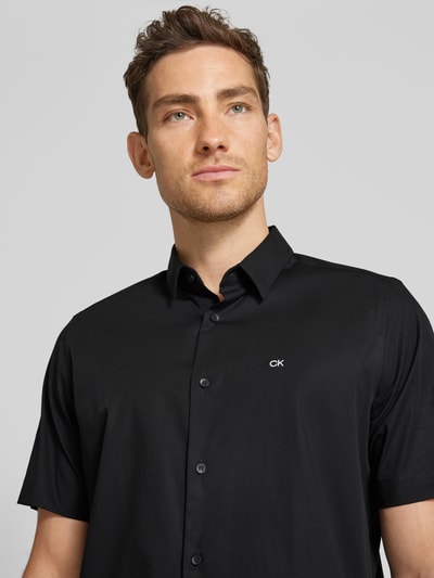 CK Calvin Klein Regular Fit Freizeithemd mit 1/2-Arm Black 3