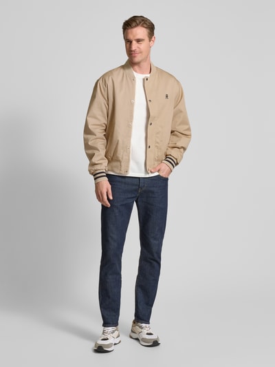 Tommy Hilfiger Bomberjacke mit gerippten Abschlüssen Beige 1