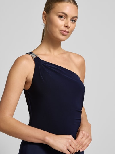 Lauren Ralph Lauren Abendkleid im One-Shoulder-Look Modell 'BELINA' Marine 3