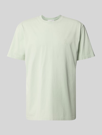 Produktfoto, Relaxed Fit T-Shirt aus reiner Bio-Baumwolle Modell 'ICONIC MAARKOS GD' von Armedangels, Optik: Unifarben, Logo-Print, Rundhals, Kurzarm, Materialverarbeitung: Jersey, Herren T-Shirt