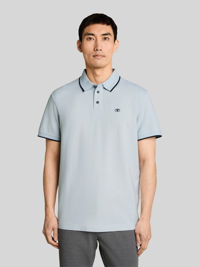 Tom Tailor Regular Fit Poloshirt aus reiner Baumwolle Hellblau 4