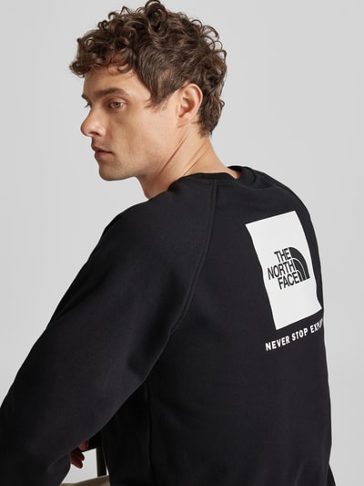 The North Face Sweatshirt met labelstitching, model 'RAGLAN REDBOX CREW' Zwart - 3