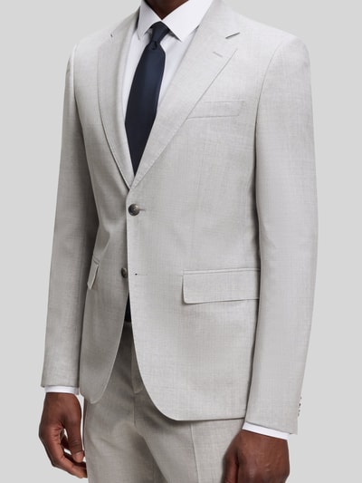 BOSS Garnitur o kroju slim fit z czystej żywej wełny model 'H-HUGE-2PCS-263' Jasnoszary 7