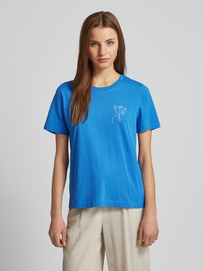 s.Oliver RED LABEL T-shirt met motiefprint Koningsblauw - 4