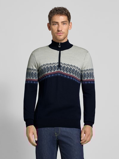 Dale of Norway Wollen pullover met schipperskraag Marineblauw - 4