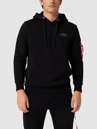 Alpha Industries Hoodie mit Label-Details Modell 'BACK PRINT HOODY' Black 4