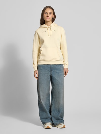 Tommy Jeans Bluza z kapturem o kroju regular fit z mieszanki bawełny Jasnożółty 1