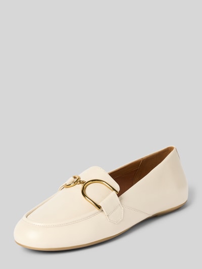 Geox Loafer aus echtem Leder Modell 'PALMARIA' Offwhite 1