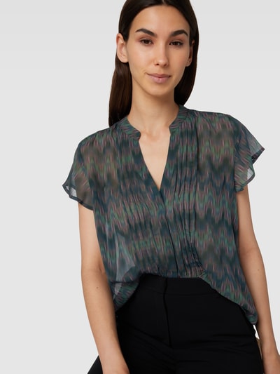 Jake*s Collection Blouse met semi-transparant design Groen - 3