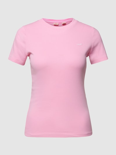 Levi's® T-shirt met logostitching Roze - 2